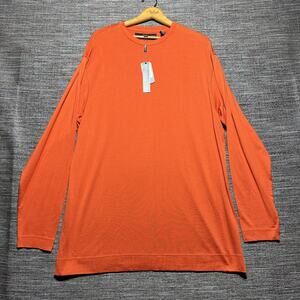Tricots St. Raphael Long Shirt Men's 2XL Orange LS Cashmere Silk 84HK02PS